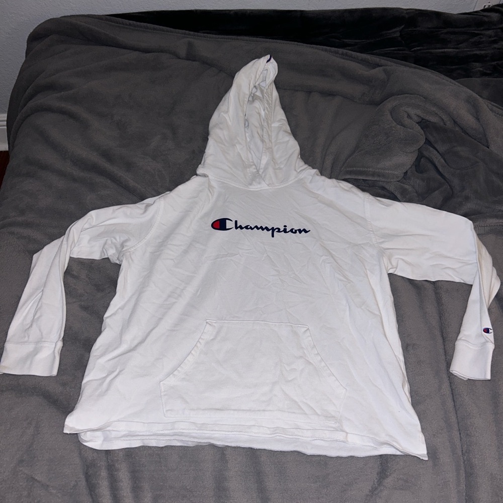 XL white Champion hoodie